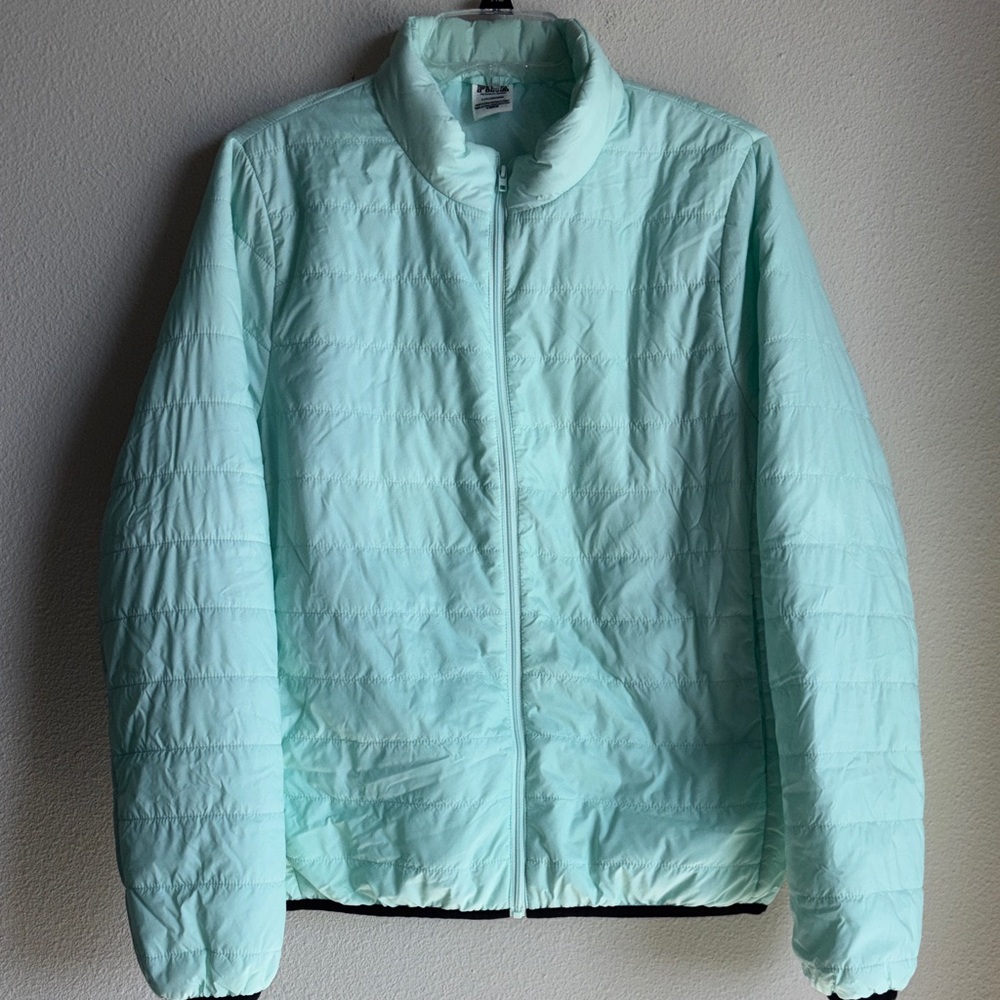 Victoria Secret PINK‎ Lightweight Jacket Mint Green Puffer Jacket Size Large